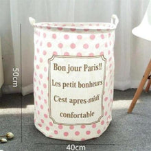 Load image into Gallery viewer, French Analogy Nursery Storage Laundry Basket