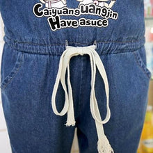 Load image into Gallery viewer, Denim Maternity Short Jumpsuit