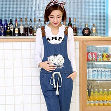 Load image into Gallery viewer, Denim Maternity Short Jumpsuit