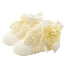 Load image into Gallery viewer, 1 Pair Lace Floral Socks for 0-12 Months Baby
