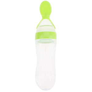Baby Squeezing Feeding Spoon Silicon