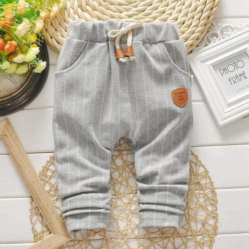 Drawstring Waist Striped Trousers