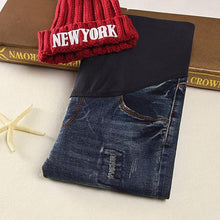 Load image into Gallery viewer, Distressed Over The Bump Stylish Maternity Ripped Jeans