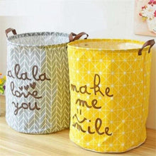 Load image into Gallery viewer, Cross Hatched Nursery Storage Laundry Basket