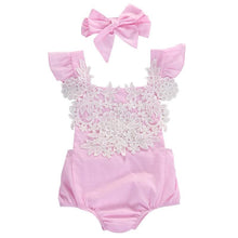 Load image into Gallery viewer, Floral Lace Jumpsuit For Baby Girls