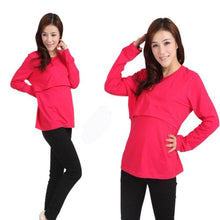 Load image into Gallery viewer, Long Sleeve Maternity/Nursing T-shirt