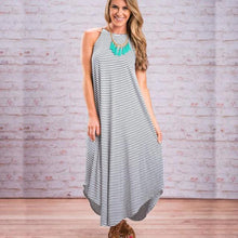 Load image into Gallery viewer, Long Striped Fashion Maternity Dress