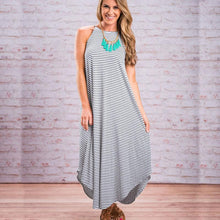 Load image into Gallery viewer, Long Striped Fashion Maternity Dress